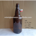 Long Neck 1000ml Brown Glass With Swing Top Finish Beer Bottle